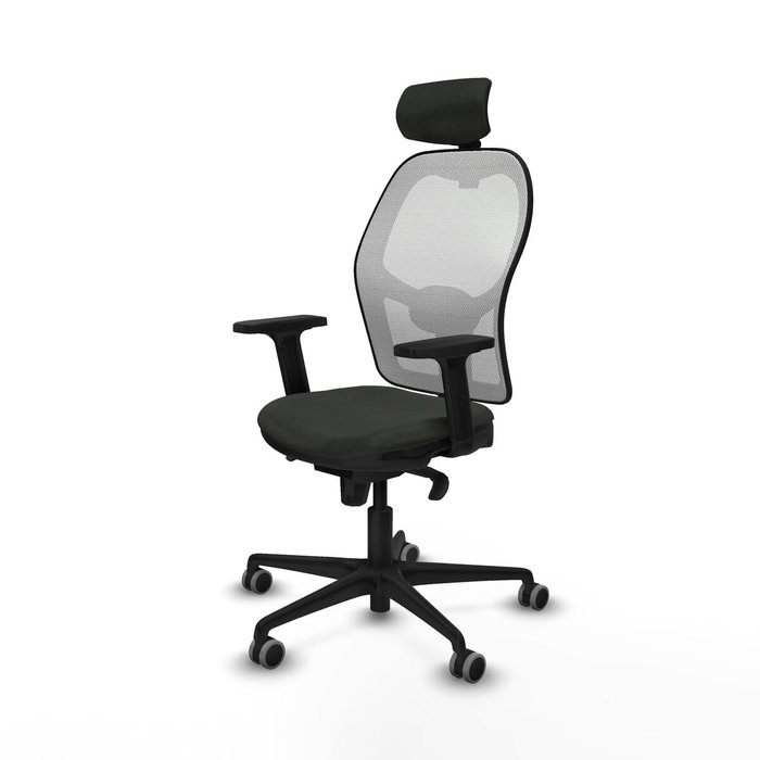 Piqueras y Crespo Chaise de Bureau avec Appui-tête Jorquera 2D036G2 Noir