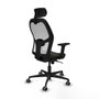 Piqueras y Crespo Chaise de Bureau avec Appui-tête Jorquera 2D036G2 Noir