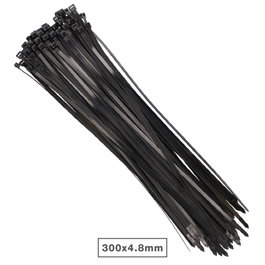 Hantums Sachet de 100 colliers de serrage 300x4,8mm Noir