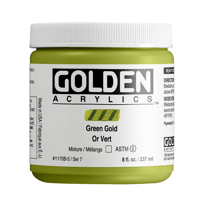 Golden Couleur acrylique Heavy Body Or Verdâtre 237 ml Golden Couleur acrylique Heavy Body Or Verdâtre 237 ml