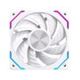 Einarex EX12C PWM A-RGB Ventilateur de Boîtier 120 mm Blanc - Refroidissement PC avec Illumination Adressable
