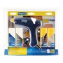 Rapid EG212 Pistolet à colle chaude 20W avec support ajustable, embout silicone et 4 bâtons de colle Ø12mm pour travaux de décoration et réparation