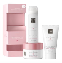 Rituals Coffret The Ritual Of Sakura: Mousse Douche 50 ml, Gommage Corps 125 g, Crème Corps 70 ml