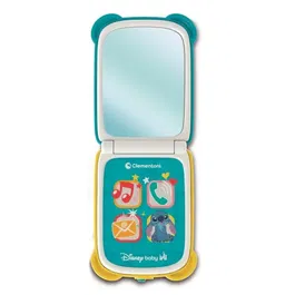 Clementoni - Flip Phone - Téléphone Jouet à Clapet avec Effigie de Stitch - Effets Sonores et Lumineux, Miroir - Pour Enfants 3 Ans et Plus