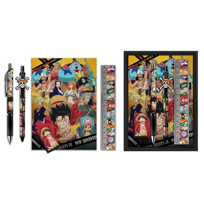 KIDS LICENSING Trousse Scolaire One Piece 5 Pièces - 14,8 x 21 x 3,5 cm