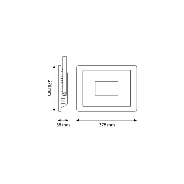 Projecteur LED 200W 24000 Lumen 6000K IP66 Réglable 60000 Heures - Foco Proyector à économie d'énergie pour extérieur, mur, terrasse, pergola