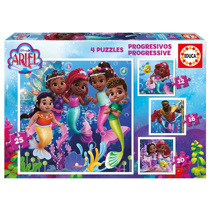 Educa Puzzles Progressifs Ariel - Lot de 4 puzzles (12, 16, 20 et 25 pièces) Educa Puzzles Progressifs Ariel - Lot de 4 puzzles (12, 16, 20 et 25 pièces)