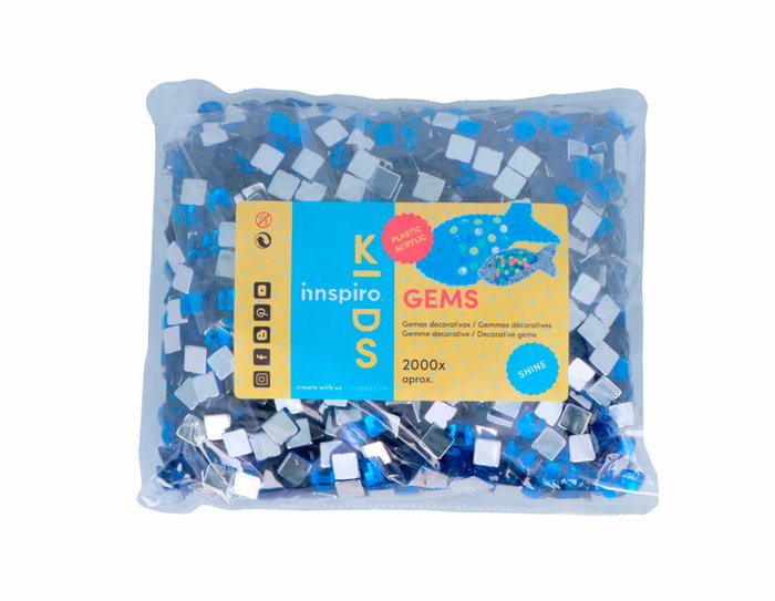 Innspiro Gemmes décoratives acryliques carrées bleues 8x8mm, 2000 unités approx. Innspiro Gemmes décoratives acryliques carrées bleues 8x8mm, 2000 unités approx.