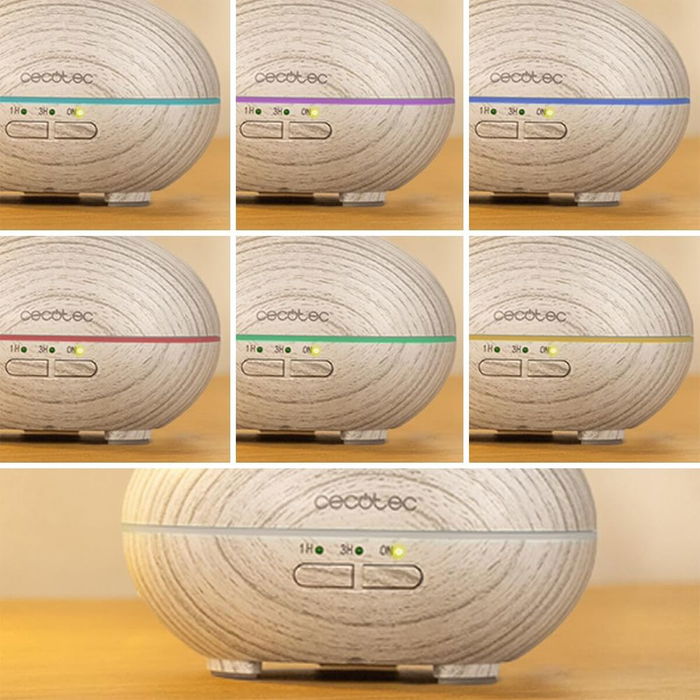 Cecotec Humidificateur ultrasonique Pure Aroma 150 Yang White 150 ml 7W LED aromathérapie