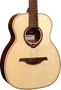 LAG Guitare Acoustique Travel Spruce Folk, Table Épicéa Massif, Dos et Éclisses Acajou, Format Voyage