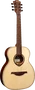 LAG Guitare Acoustique Travel Spruce Folk, Table Épicéa Massif, Dos et Éclisses Acajou, Format Voyage