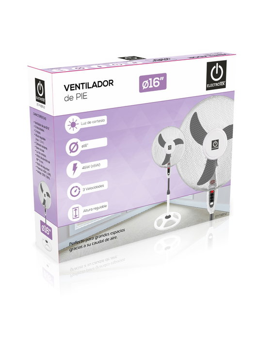 Thulos Ventilateur sur pied ET-F16SFV2 40 cm réglable