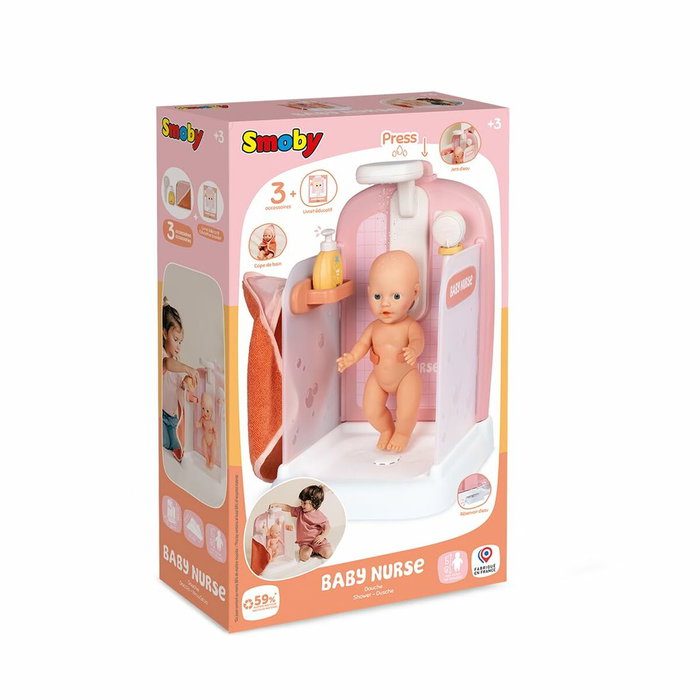 Smoby Baby Nurse Douche avec pommeau fonctionnel