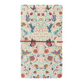 ERIK - Carnet de voyage Frida Kahlo - 12x19.5 cm - Avec 2 cahiers de 80 pages remplaçables (bullet & lignes) - Couverture souple et élastique