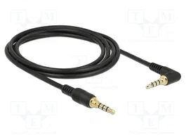 DELOCK Câble Jack 3,5mm 4pin à prise angulaire, 2m