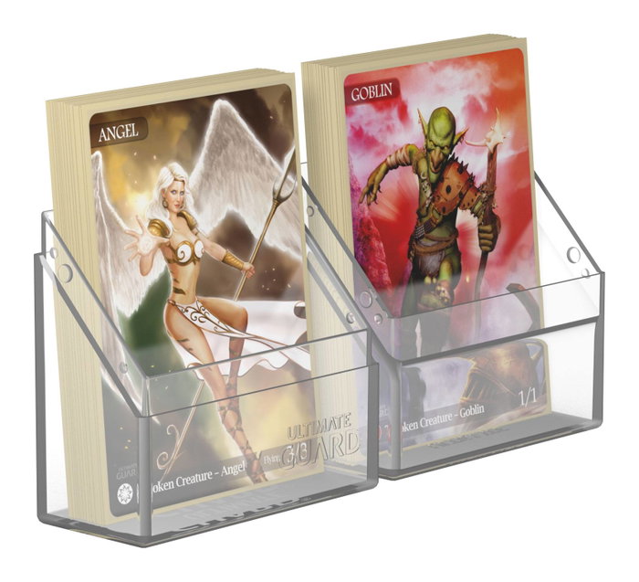 Ultimate Guard Boulder Deckcase 40+ Boîte de rangement pour cartes à jouer standard, capacité jusqu'à 40 cartes double protection, dimensions 76x98.5x35 mm
