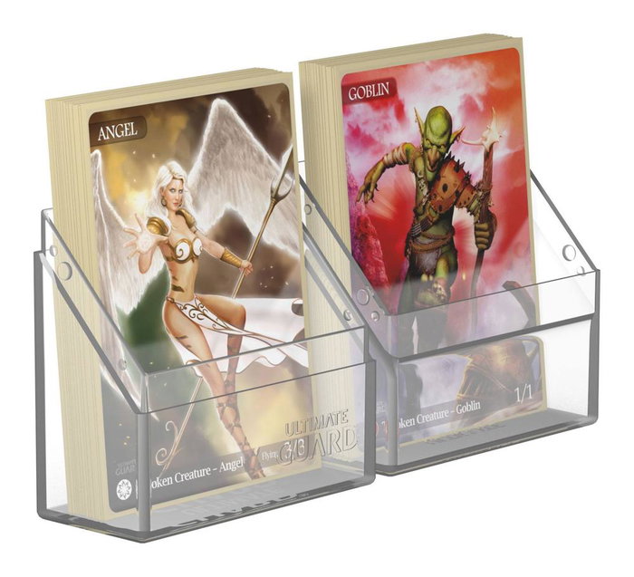 Ultimate Guard Boulder Deckcase 40+ Boîte de rangement pour cartes à jouer standard, capacité jusqu'à 40 cartes double protection, dimensions 76x98.5x35 mm