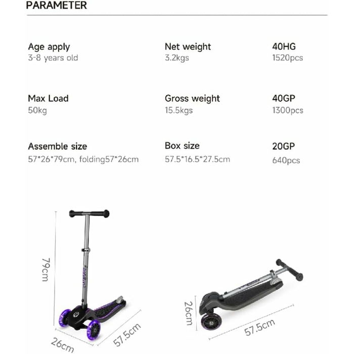 Trottinette Ociotrends Eco Future Scooter Vert 3 roues