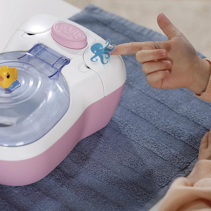 Zapf Creation - Poupée Baby Born Baño 837542 avec effets sonores aquatiques, mélodie amusante et autocollants de décoration pour le bain - Jeu pour enfants dès 3 ans
