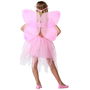 Costume Fée Rose pour Fille 3-4 Ans - Robe, Ailes et Tête avec Détails Fantasy - Polyester