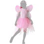 Costume Fée Rose pour Fille 3-4 Ans - Robe, Ailes et Tête avec Détails Fantasy - Polyester