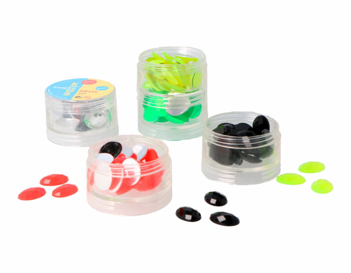 Innspiro Set de Gemmes Acryliques Ovales Couleurs Fluo 13x18mm
