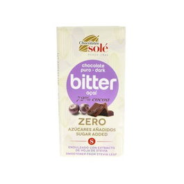 CHOCOLATES SOLE Chocolat Noir 72% avec Açai et Stevia 100g