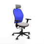Piqueras y Crespo Chaise de Bureau Jorquera avec Appui-tête, Accoudoirs 3D et Dossier Bleu