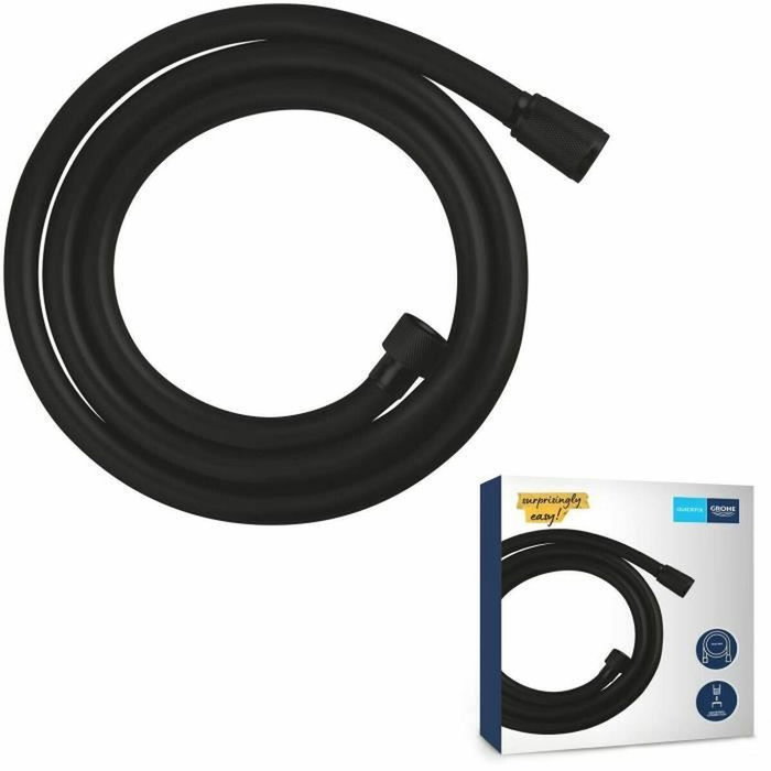 Grohe Flexible de douche VitalioFlex Trend, 1,5 m, Noir mat