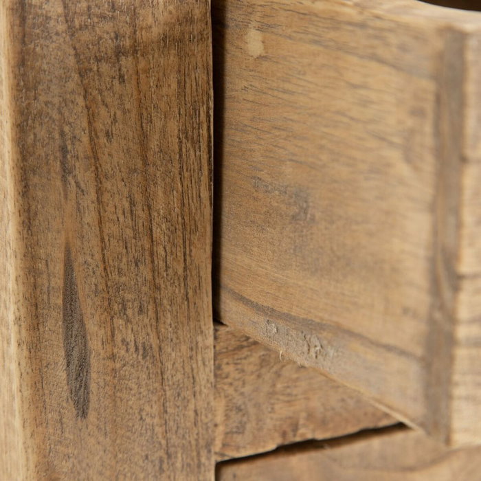 BigBuy Home Table de Nuit Naturel bois mindi 40 x 30 x 72 cm