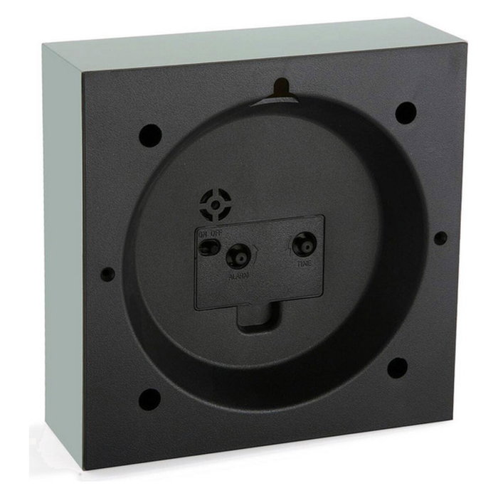 Pendule Réveil Plastique (6,5 x 16,5 x 16,5 cm) Gris Pendule Réveil Plastique (6,5 x 16,5 x 16,5 cm) Gris