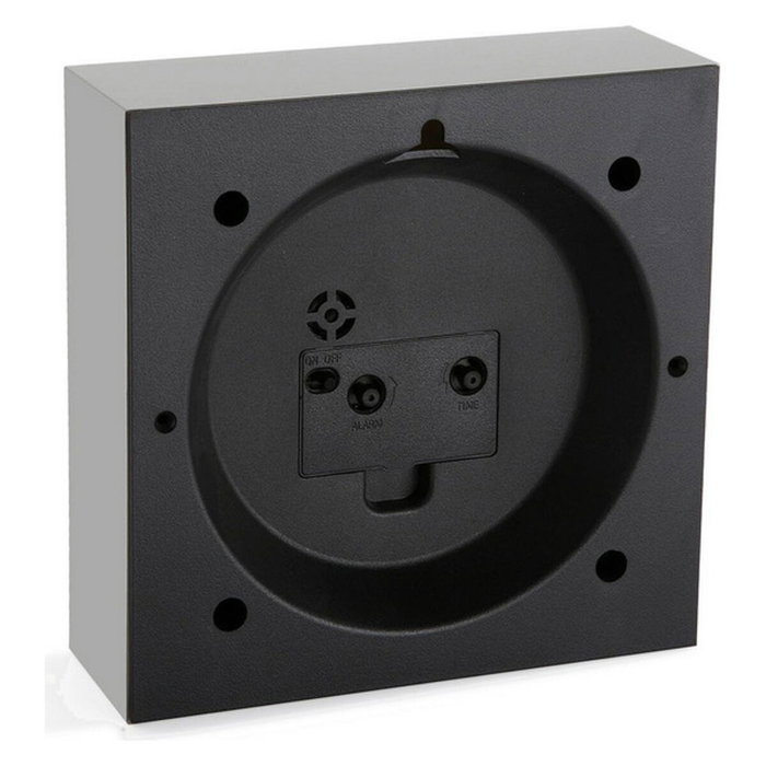 Pendule Réveil Plastique (6,5 x 16,5 x 16,5 cm) Gris Pendule Réveil Plastique (6,5 x 16,5 x 16,5 cm) Gris