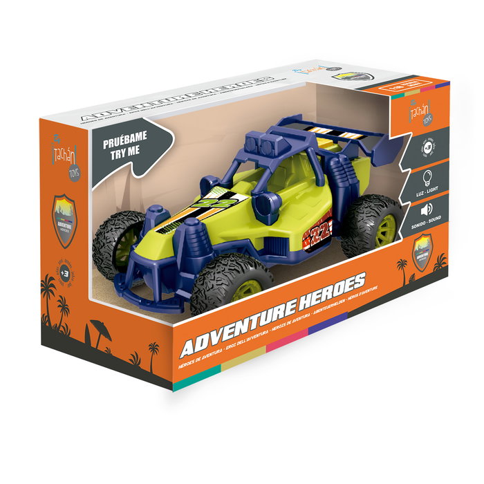 Tachan Buggy Tout-terrain 1:18 avec Lumières et Sons - Version Multilingue (Anglais, Français, Allemand, Italien, Portugais, Espagnol) - Âge Recommandé : +3 Ans Tachan Buggy Tout-terrain 1:18 avec Lumières et Sons - Version Multilingue (Anglais, Français, Allemand, Italien, Portugais, Espagnol) - Âge Recommandé : +3 Ans