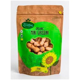 ZEALIA Mini Grissini aux graines de tournesol Bio, sans gluten et vegan