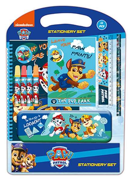 Safta - Set d'écriture Paw Patrol "Cool" avec ardoise, tableau blanc et accessoires - 27 x 37.5 x 3 cm - Pour enfants à partir de 3 ans