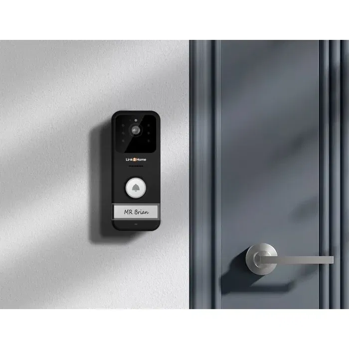Link2Home Portier vidéo sans fil nomade - Écran LCD 3'' - Transmission 150 m - Batteries rechargeables 4000 mAh - Vision nocturne - Caméra grand angle 105° - IP55