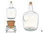 Giftdecor Dame-Jeanne avec trou bouchon liège 8L verre transparent 22x37x22 cm