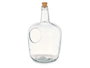 Giftdecor Dame-Jeanne avec trou bouchon liège 8L verre transparent 22x37x22 cm