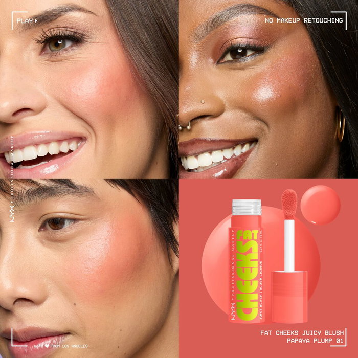 Nyx Professional Make Up FAT CHEEKS Blush liquide n° 01-Papaya Plump 8 ml
