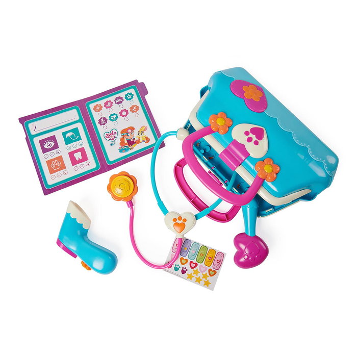 Spin Master Mallette de vétérinaire Vida The Vet 6069852 avec peluche Popcorn, jouet pour enfants dès 3 ans, multilingue