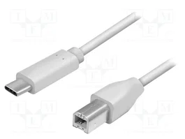 LOGILINK Câble USB 2.0 USB B vers USB C 2m gris