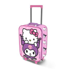 Karactermania Maleta Trolley Soft 3D Valise à Roues Hello Kitty Playful 33x17x52 cm - Valise Cabine Enfant à partir de 3 ans
