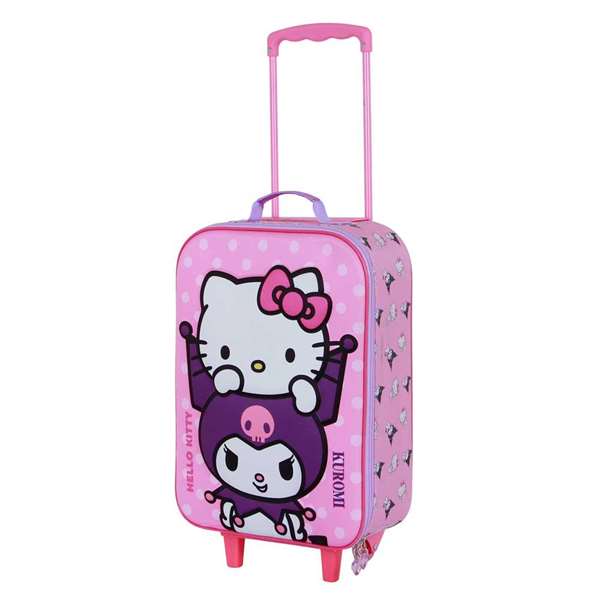 Karactermania Maleta Trolley Soft 3D Valise à Roues Hello Kitty Playful 33x17x52 cm - Valise Cabine Enfant à partir de 3 ans