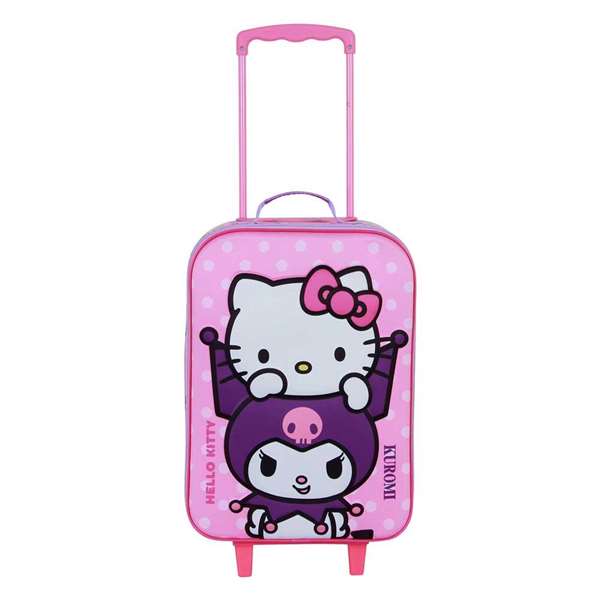 Karactermania Maleta Trolley Soft 3D Valise à Roues Hello Kitty Playful 33x17x52 cm - Valise Cabine Enfant à partir de 3 ans