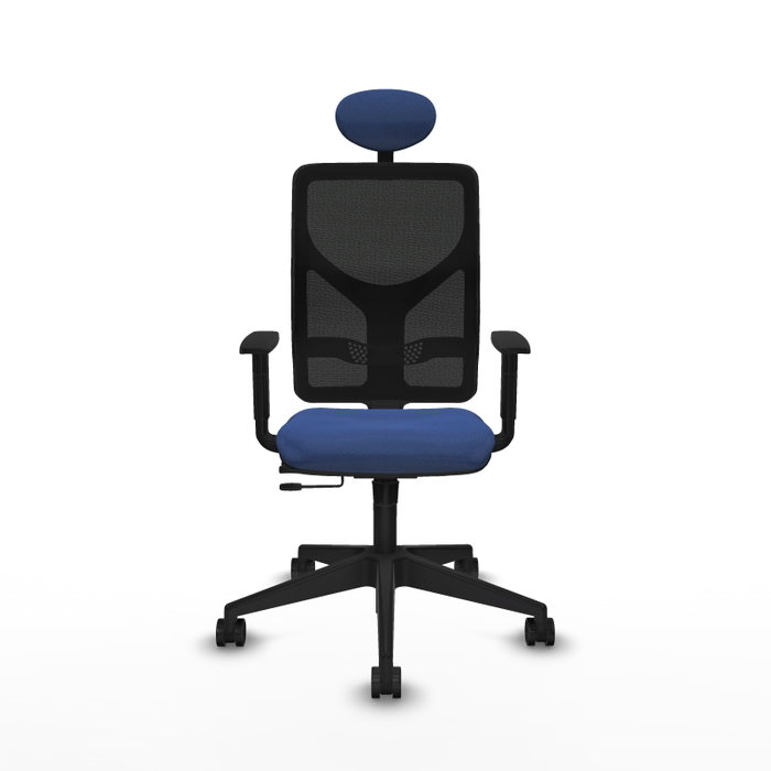Piqueras Y Crespo Motilla - Chaise de bureau Sincro/Traslack, Assise Bleu Marine et Dossier Noir