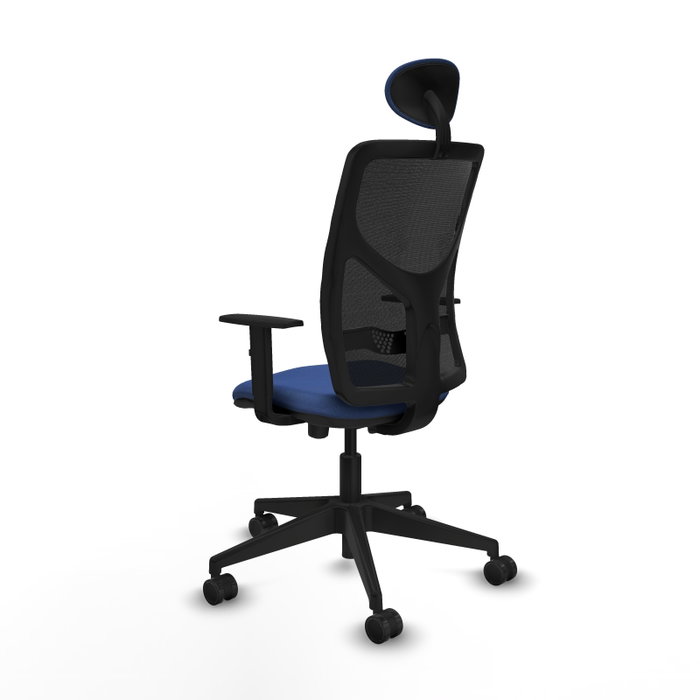 Piqueras Y Crespo Motilla - Chaise de bureau Sincro/Traslack, Assise Bleu Marine et Dossier Noir