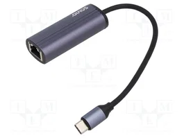SAVIO Adaptateur USB-C vers Ethernet Gigabit RJ45 AK-56 gris