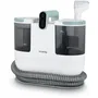 H.Koenig TWT88 Nettoyeur vapeur et extracteur à main pour textiles (1200 W, eau chaude 60°C, débit 250 ml/min, réservoir 1600 ml/950 ml, 3 brosses) - Blanc