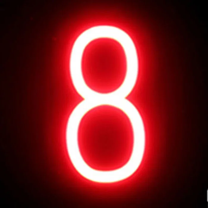 Numéro LED Néon L (90mm) H (161mm) P (38mm) Personnalisable pour enseignes Numéro LED Néon L (90mm) H (161mm) P (38mm) Personnalisable pour enseignes
