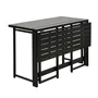 FERRET - Table de jardin pliante en métal noir pour 4 personnes - 98 x 80 x 72 cm